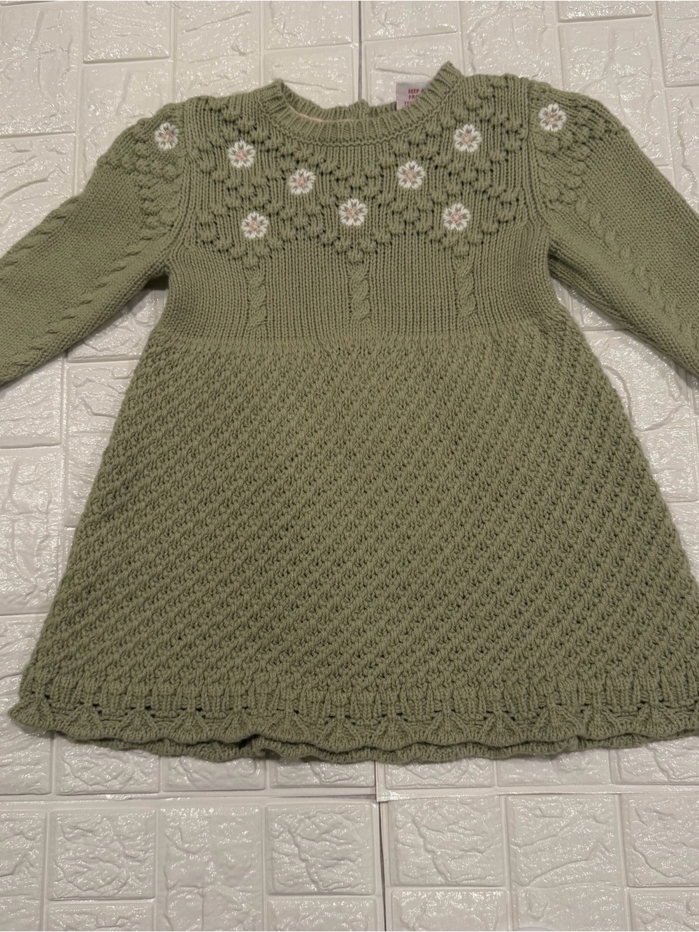 Cupcakes and Cashmere Baby Embroidered Sweater Dress 3–6M